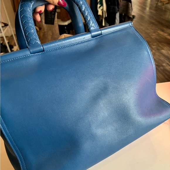 Bottega Veneta blue satchel bag - Picture 4 of 10